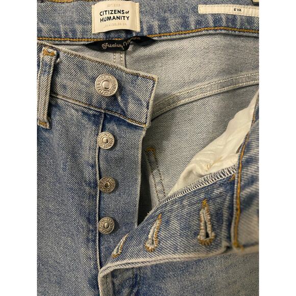 Citizens of Humanity Eva Relaxed Baggy Jeans US 23 Enchanted Blue Light Wash - Picture 10 of 15